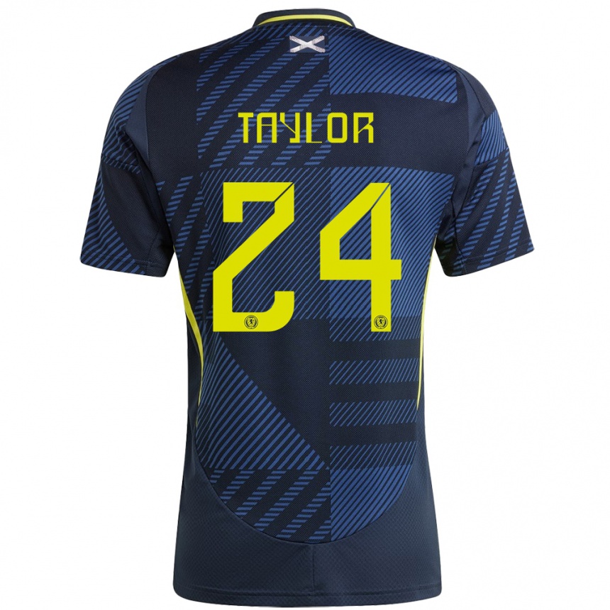 Vaikiškas Škotija Greg Taylor #24 Tamsiai Mėlyna Namų Marškinėliai 24-26 T-Shirt