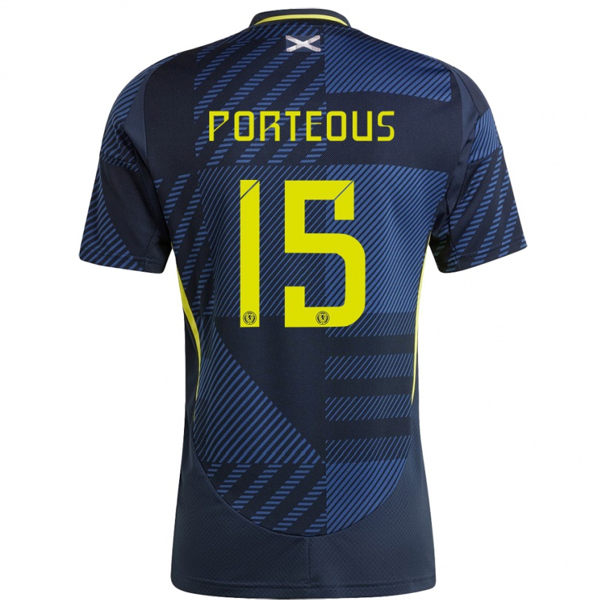 Vaikiškas Škotija Ryan Porteous #15 Tamsiai Mėlyna Namų Marškinėliai 24-26 T-Shirt