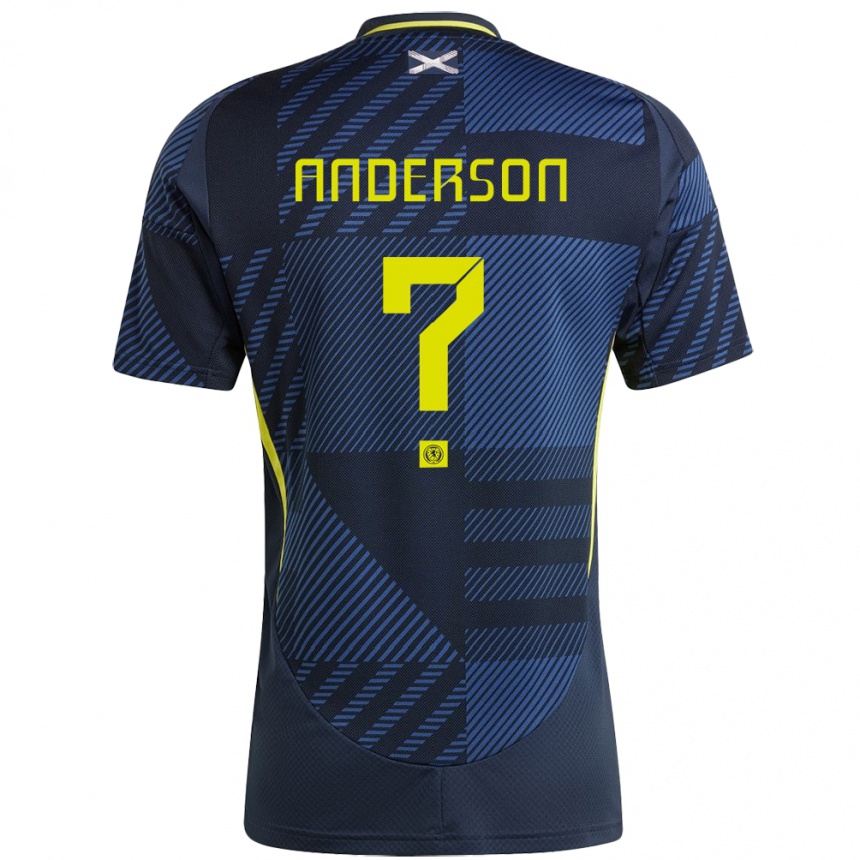 Vaikiškas Škotija Matthew Anderson #0 Tamsiai Mėlyna Namų Marškinėliai 24-26 T-Shirt