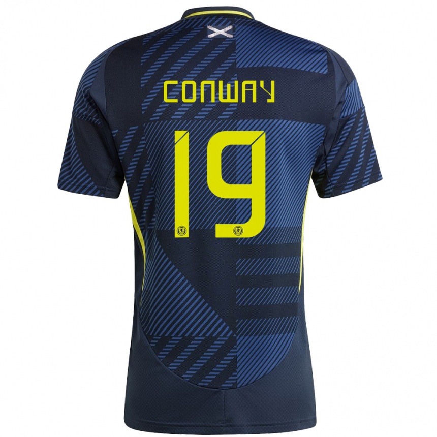 Vaikiškas Škotija Tommy Conway #19 Tamsiai Mėlyna Namų Marškinėliai 24-26 T-Shirt