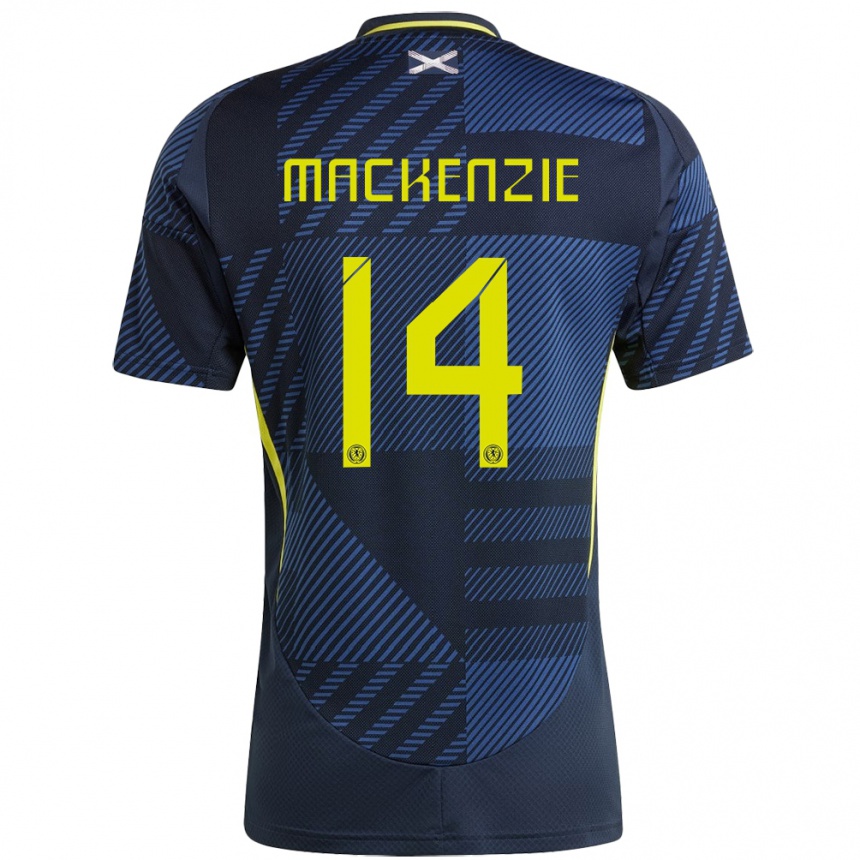 Vaikiškas Škotija Magnus Mackenzie #14 Tamsiai Mėlyna Namų Marškinėliai 24-26 T-Shirt