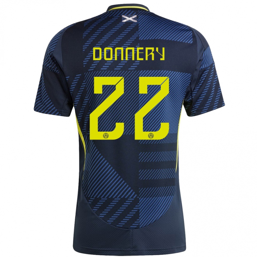 Vaikiškas Škotija Julian Donnery #22 Tamsiai Mėlyna Namų Marškinėliai 24-26 T-Shirt