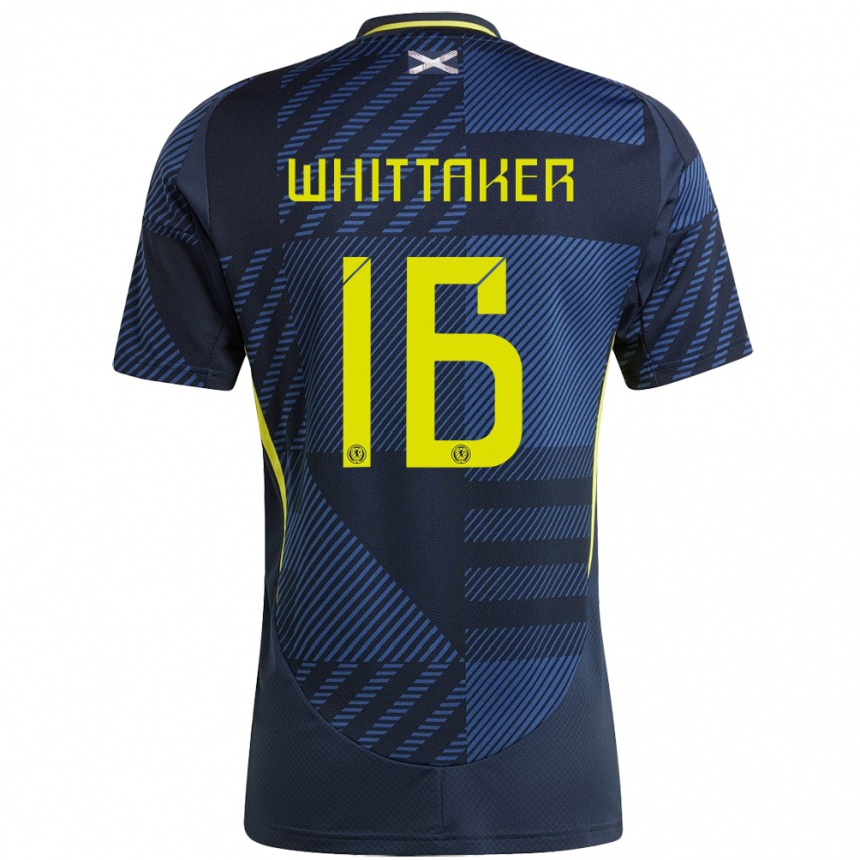 Vaikiškas Škotija Rory Whittaker #16 Tamsiai Mėlyna Namų Marškinėliai 24-26 T-Shirt