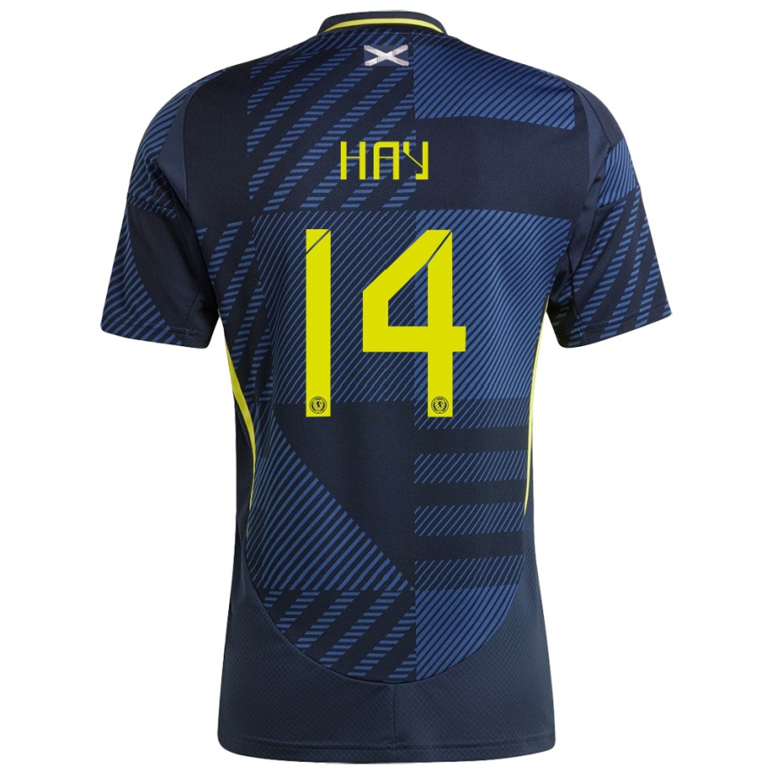 Vaikiškas Škotija Brogan Hay #14 Tamsiai Mėlyna Namų Marškinėliai 24-26 T-Shirt