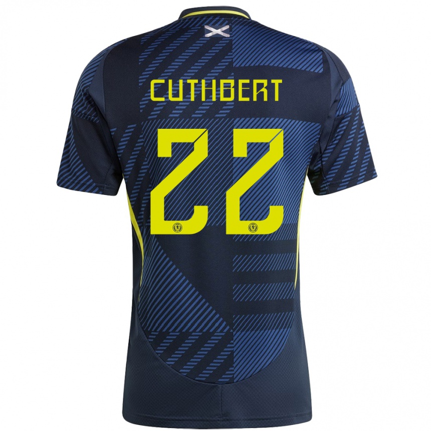 Vaikiškas Škotija Erin Cuthbert #22 Tamsiai Mėlyna Namų Marškinėliai 24-26 T-Shirt