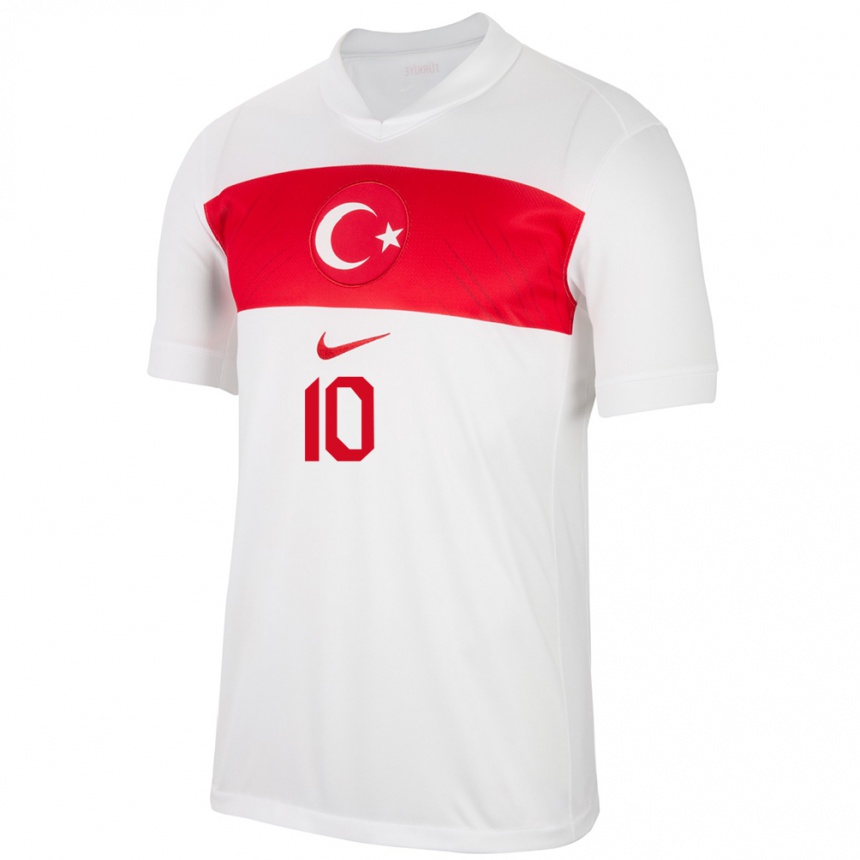 Vaikiškas Turkija Emre Uzun #10 Baltas Namų Marškinėliai 24-26 T-Shirt