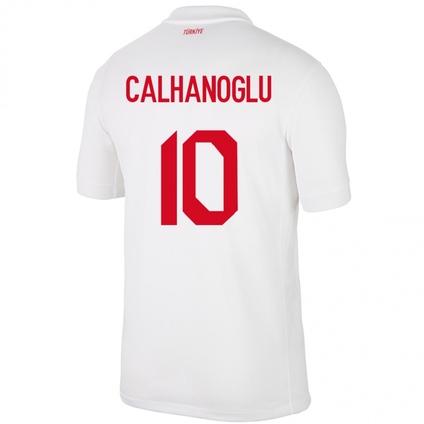 Vaikiškas Turkija Hakan Çalhanoğlu #10 Baltas Namų Marškinėliai 24-26 T-Shirt