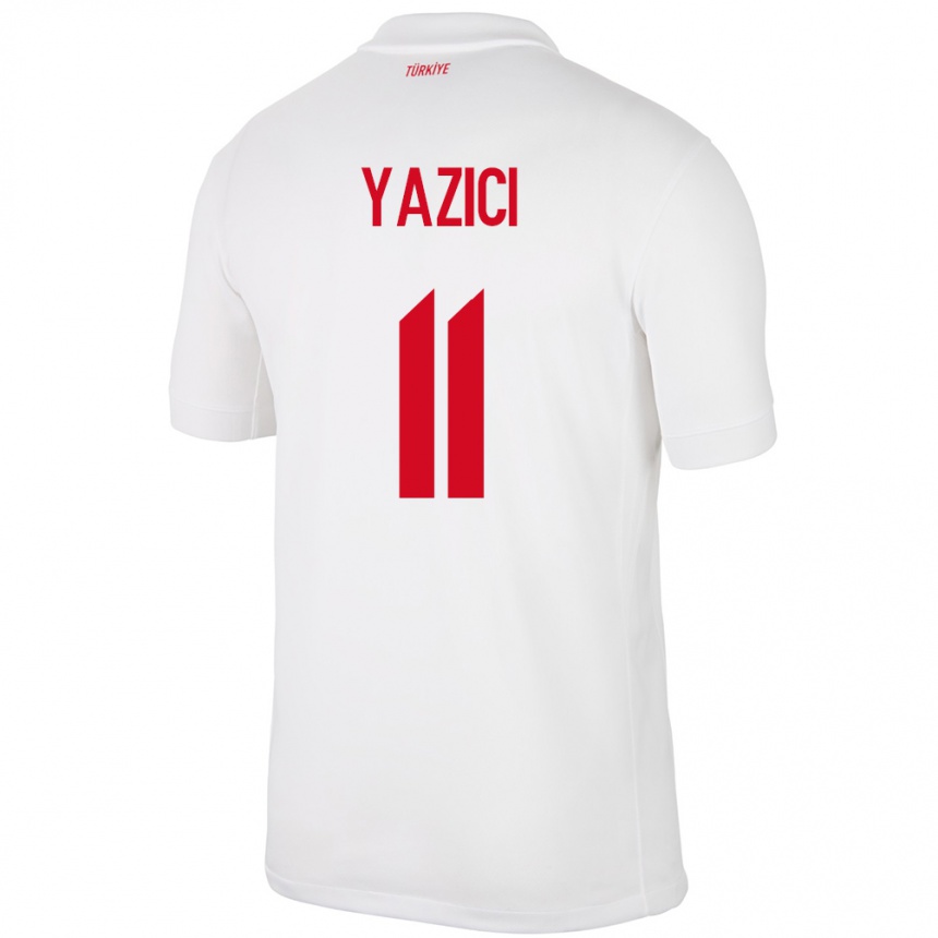 Vaikiškas Turkija Yusuf Yazıcı #11 Baltas Namų Marškinėliai 24-26 T-Shirt