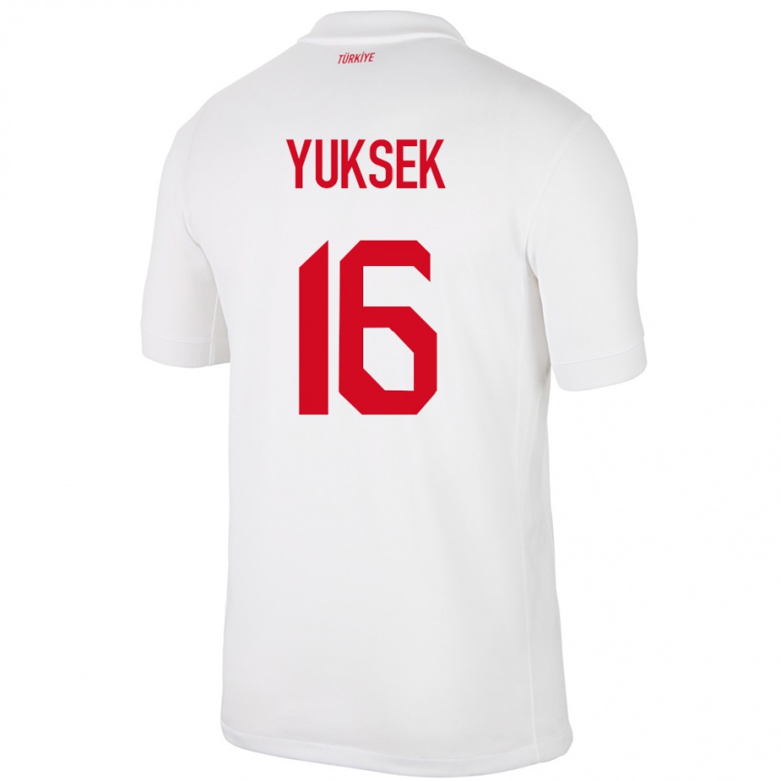 Vaikiškas Turkija İsmail Yüksek #16 Baltas Namų Marškinėliai 24-26 T-Shirt