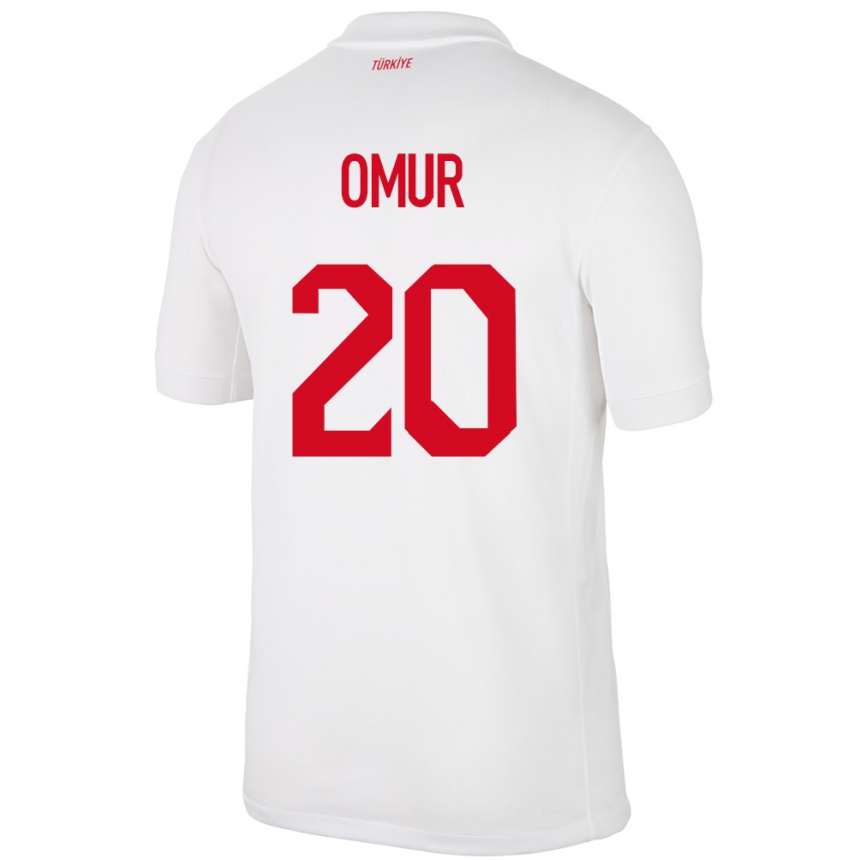 Vaikiškas Turkija Abdülkadir Ömür #20 Baltas Namų Marškinėliai 24-26 T-Shirt