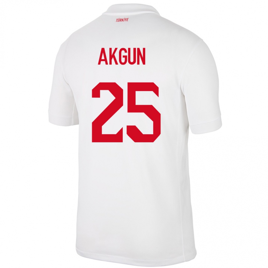 Vaikiškas Turkija Yunus Akgün #25 Baltas Namų Marškinėliai 24-26 T-Shirt