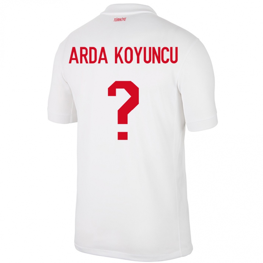 Vaikiškas Turkija Efe Arda Koyuncu #0 Baltas Namų Marškinėliai 24-26 T-Shirt