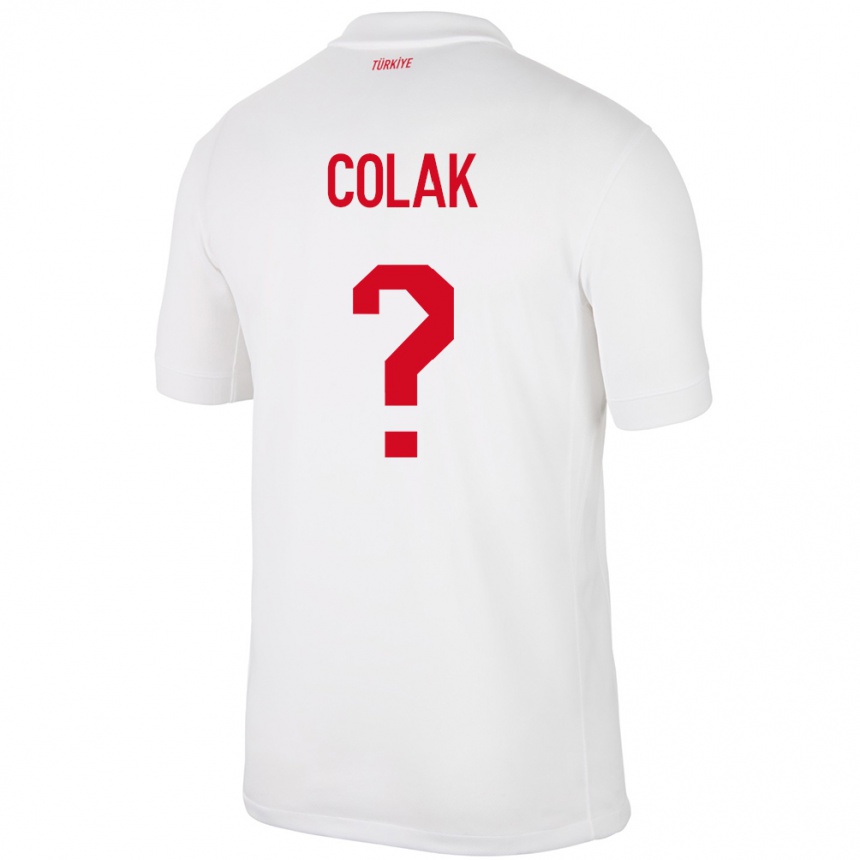 Vaikiškas Turkija Furkan Çolak #0 Baltas Namų Marškinėliai 24-26 T-Shirt