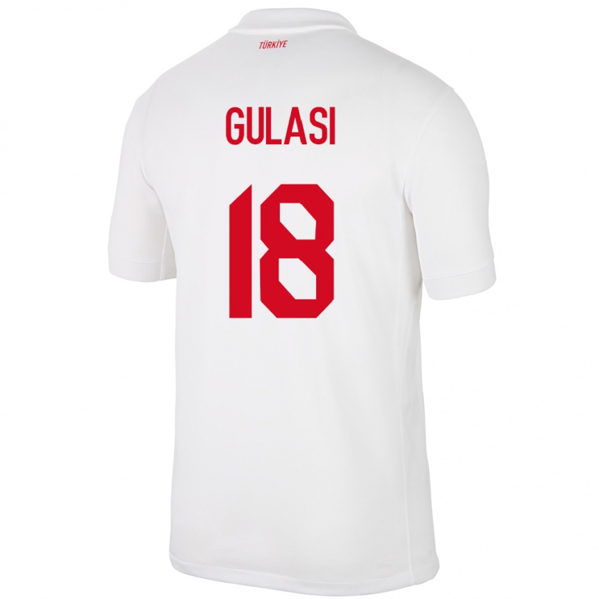 Vaikiškas Turkija Ayman Gulasi #18 Baltas Namų Marškinėliai 24-26 T-Shirt