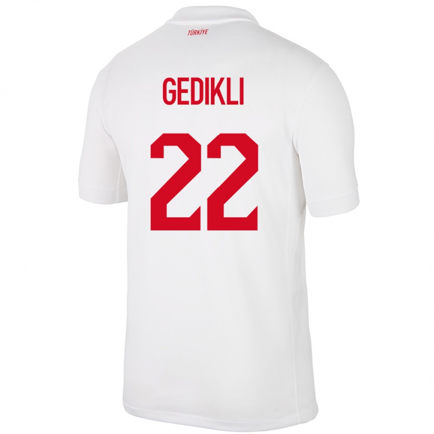 Vaikiškas Turkija Berkant Gedikli #22 Baltas Namų Marškinėliai 24-26 T-Shirt