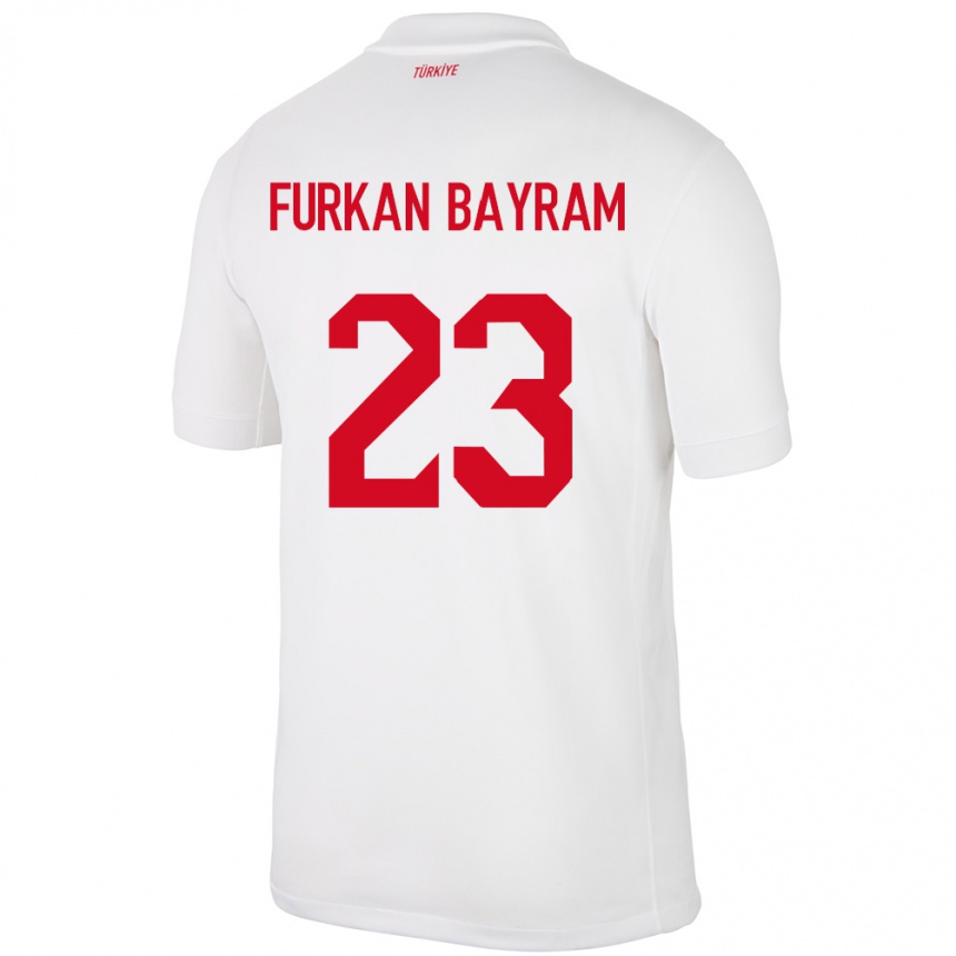 Vaikiškas Turkija Mert Furkan Bayram #23 Baltas Namų Marškinėliai 24-26 T-Shirt