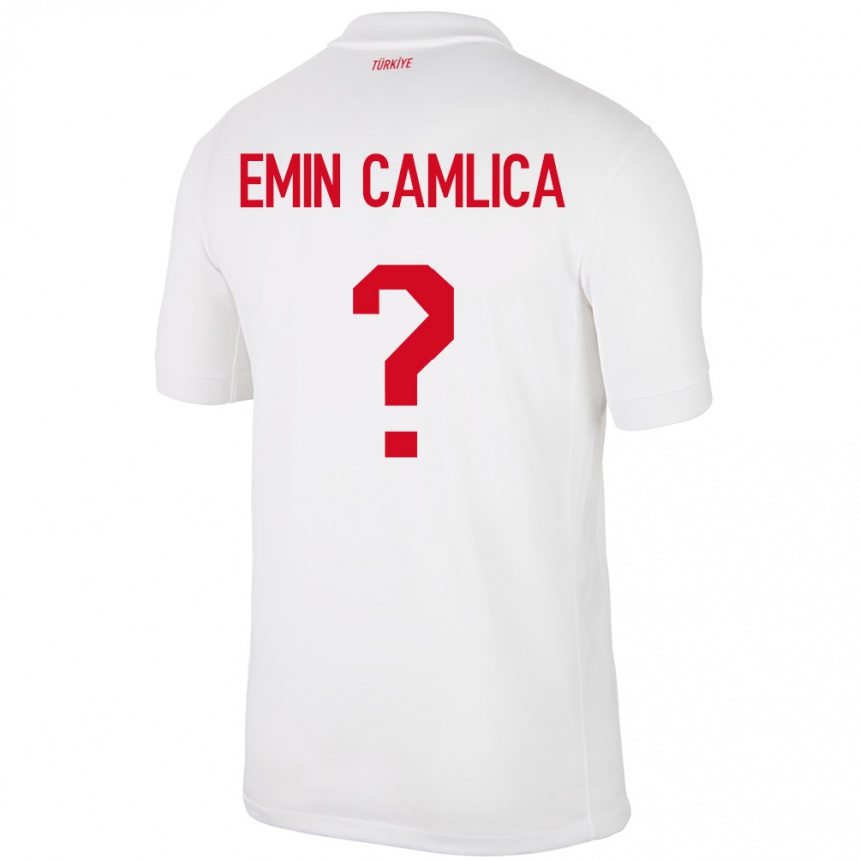 Vaikiškas Turkija Muhammed Emin Çamlıca #0 Baltas Namų Marškinėliai 24-26 T-Shirt