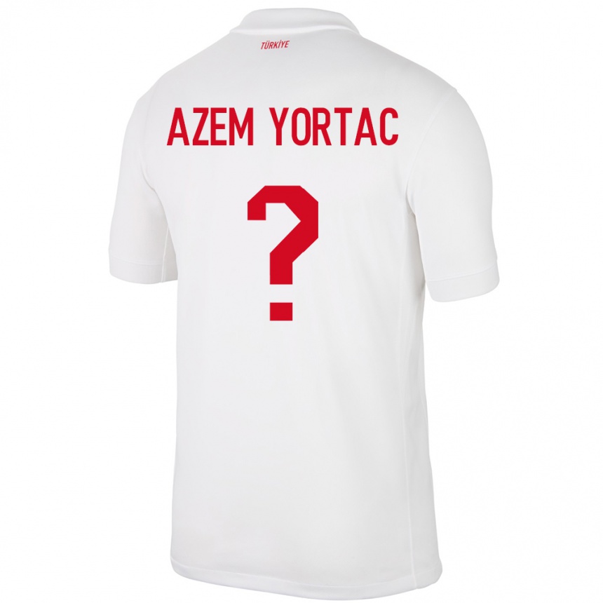 Vaikiškas Turkija Mustafa Azem Yortaç #0 Baltas Namų Marškinėliai 24-26 T-Shirt