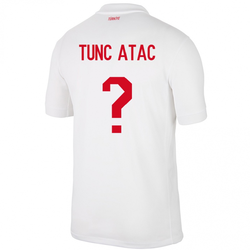 Vaikiškas Turkija Arin Tunç Ataç #0 Baltas Namų Marškinėliai 24-26 T-Shirt