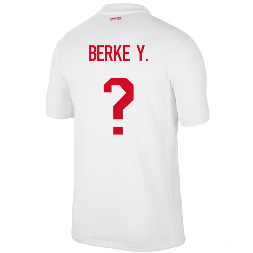 Vaikiškas Turkija Berke Yıldırım #0 Baltas Namų Marškinėliai 24-26 T-Shirt