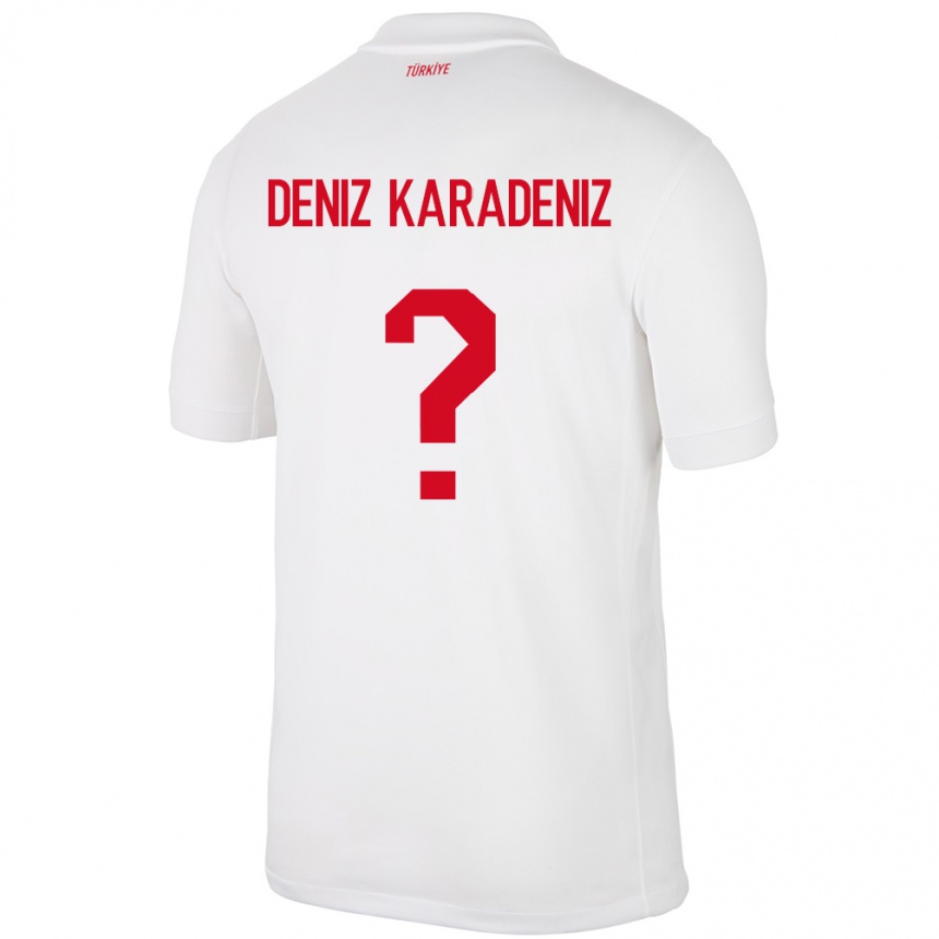 Vaikiškas Turkija Mustafa Deniz Karadeniz #0 Baltas Namų Marškinėliai 24-26 T-Shirt