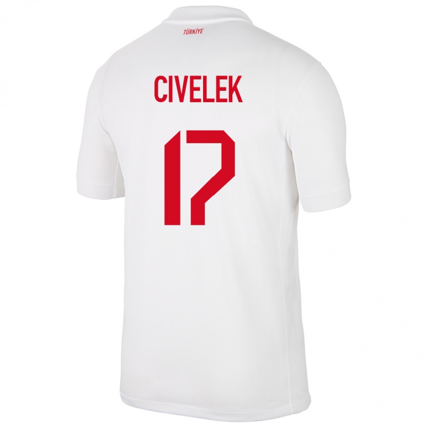 Vaikiškas Turkija İlayda Civelek #17 Baltas Namų Marškinėliai 24-26 T-Shirt