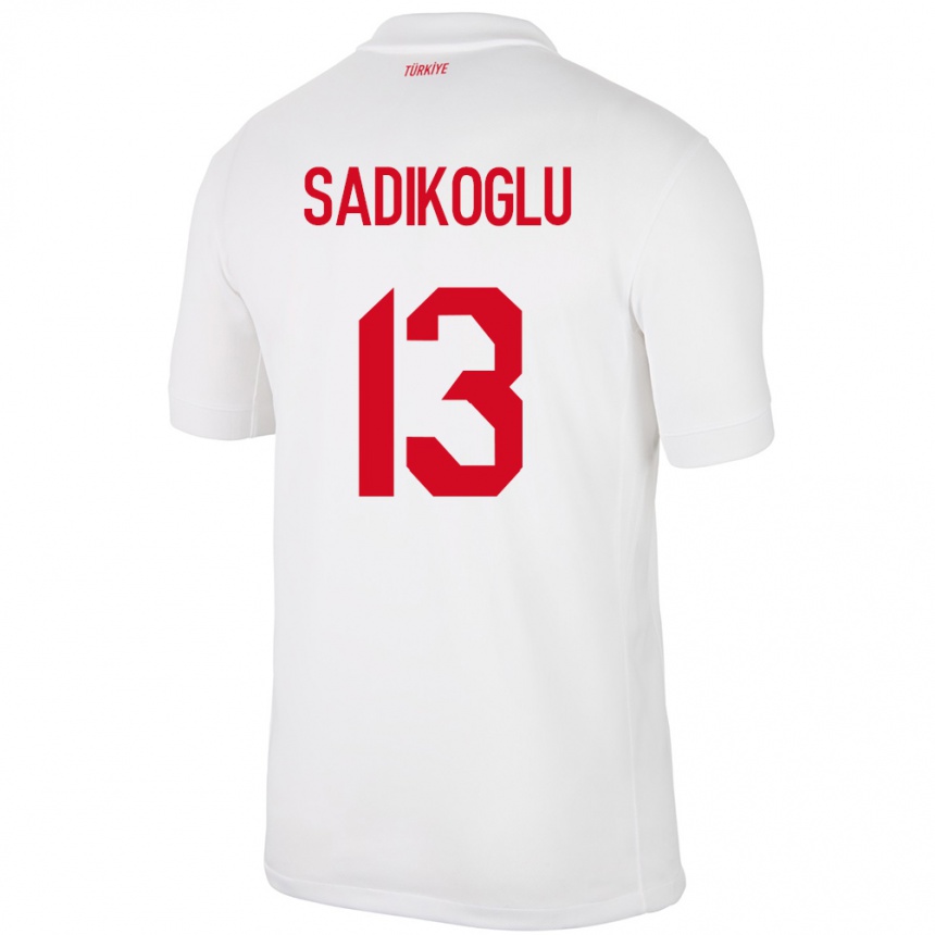 Vaikiškas Turkija Birgül Sadıkoğlu #13 Baltas Namų Marškinėliai 24-26 T-Shirt