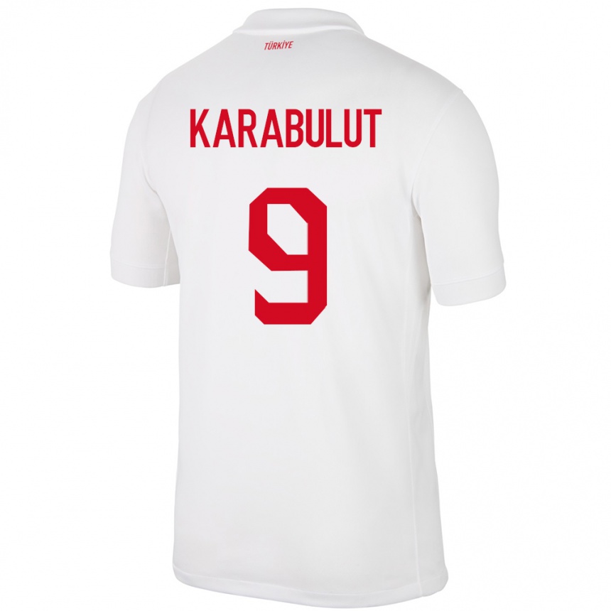 Vaikiškas Turkija Arzu Karabulut #9 Baltas Namų Marškinėliai 24-26 T-Shirt