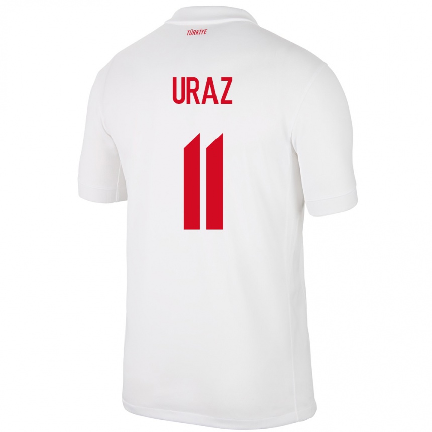 Vaikiškas Turkija Yağmur Uraz #11 Baltas Namų Marškinėliai 24-26 T-Shirt