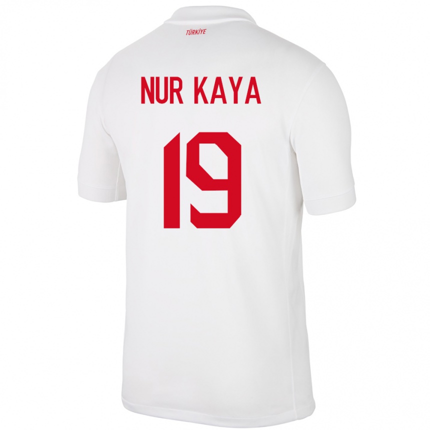 Vaikiškas Turkija Cansu Nur Kaya #19 Baltas Namų Marškinėliai 24-26 T-Shirt