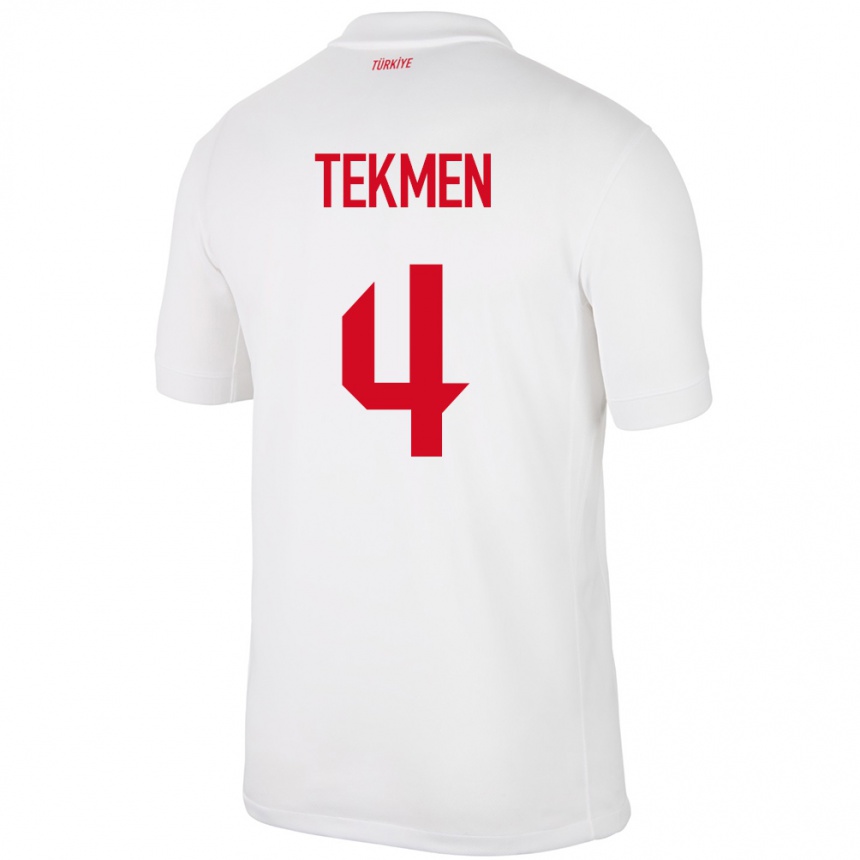 Vaikiškas Turkija Ece Tekmen #4 Baltas Namų Marškinėliai 24-26 T-Shirt