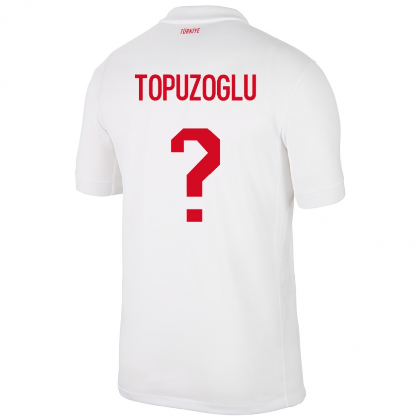 Vaikiškas Turkija Berna Topuzoğlu #0 Baltas Namų Marškinėliai 24-26 T-Shirt