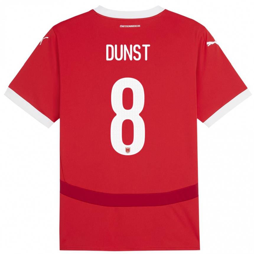 Vaikiškas Austrija Barbara Dunst #8 Raudona Namų Marškinėliai 24-26 T-Shirt