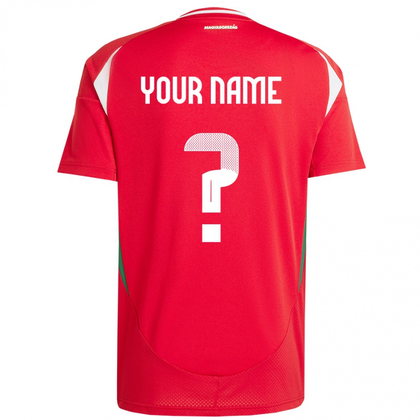 Vaikiškas Vengrija Jūsų Vardas #0 Raudona Namų Marškinėliai 24-26 T-Shirt