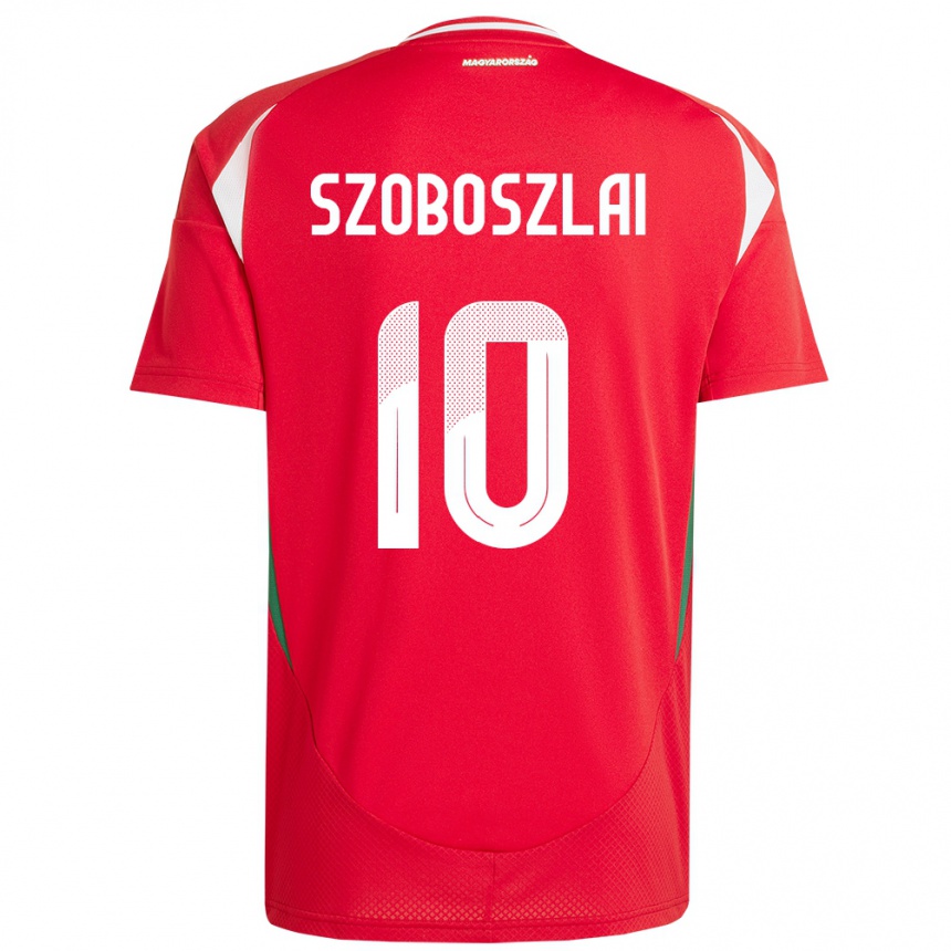 Vaikiškas Vengrija Dominik Szoboszlai #10 Raudona Namų Marškinėliai 24-26 T-Shirt