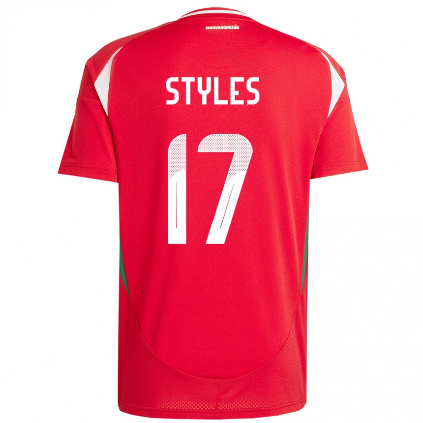 Vaikiškas Vengrija Callum Styles #17 Raudona Namų Marškinėliai 24-26 T-Shirt