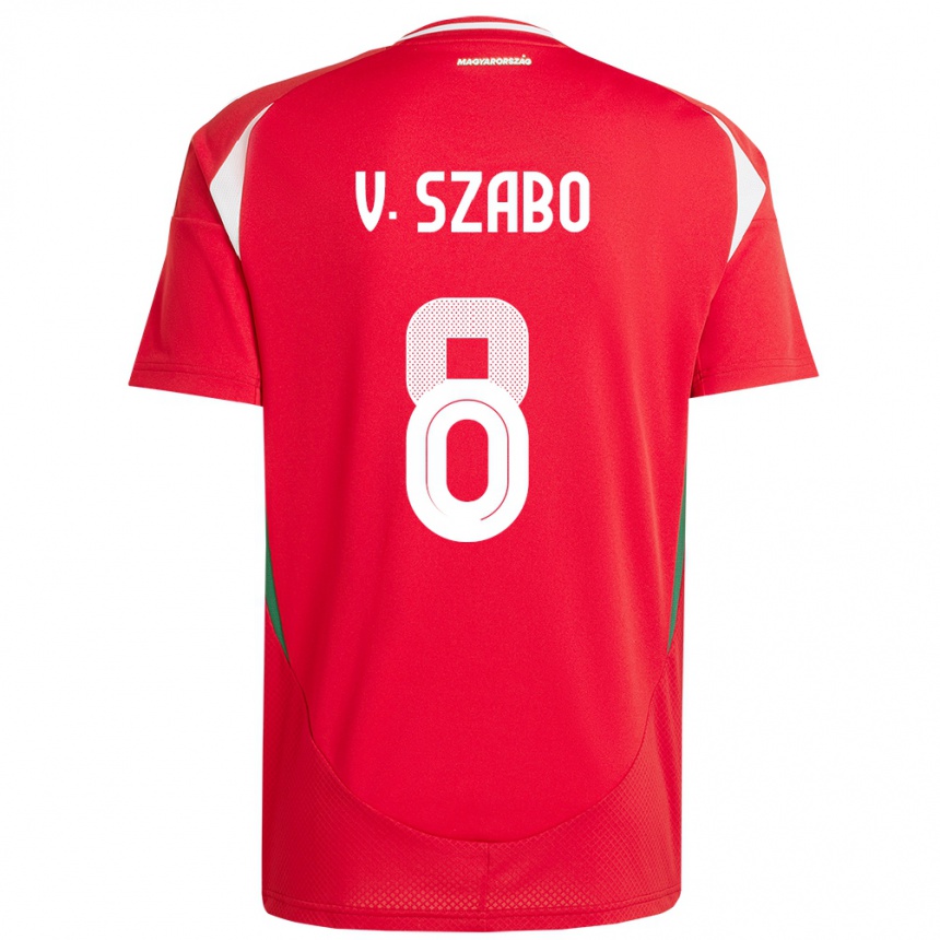 Vaikiškas Vengrija Viktória Szabó #8 Raudona Namų Marškinėliai 24-26 T-Shirt