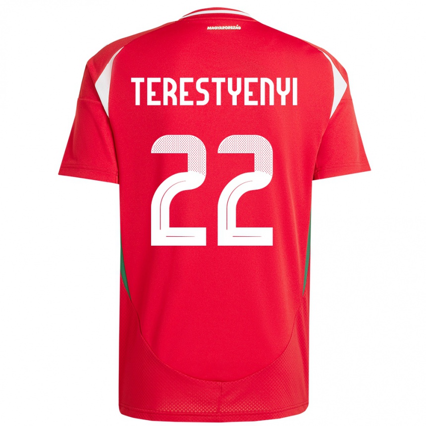 Vaikiškas Vengrija Anna Terestyényi #22 Raudona Namų Marškinėliai 24-26 T-Shirt