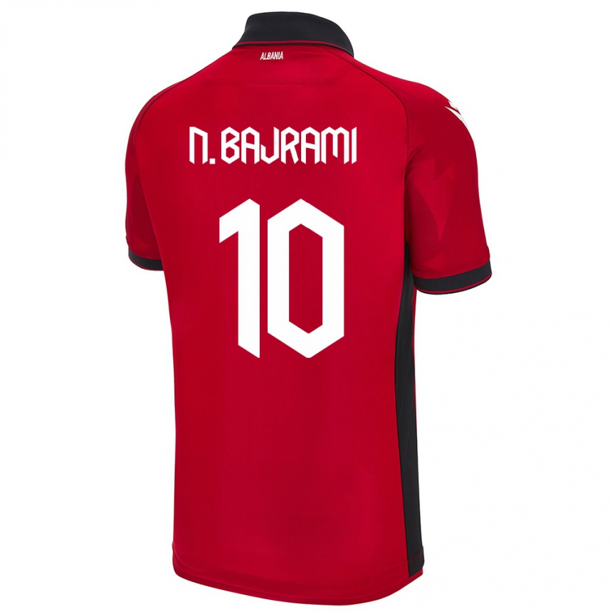 Vaikiškas Albanija Nedim Bajrami #10 Raudona Namų Marškinėliai 24-26 T-Shirt