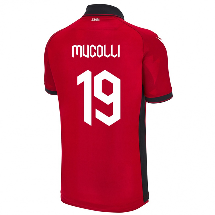 Vaikiškas Albanija Arbnor Mucolli #19 Raudona Namų Marškinėliai 24-26 T-Shirt