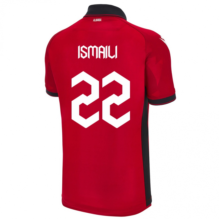 Vaikiškas Albanija Ysni Ismaili #22 Raudona Namų Marškinėliai 24-26 T-Shirt