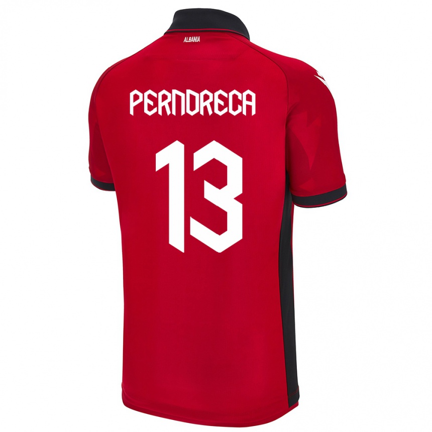 Vaikiškas Albanija Fabjan Perndreca #13 Raudona Namų Marškinėliai 24-26 T-Shirt