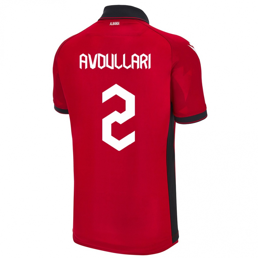 Vaikiškas Albanija Davide Avdullari #2 Raudona Namų Marškinėliai 24-26 T-Shirt