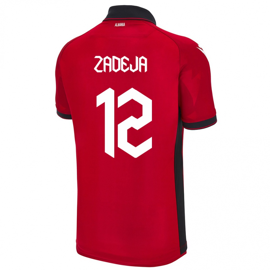 Vaikiškas Albanija Darius Zadeja #12 Raudona Namų Marškinėliai 24-26 T-Shirt