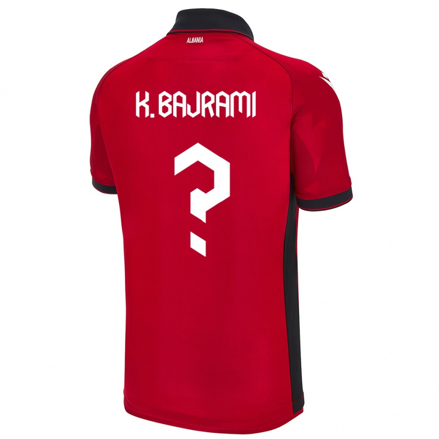 Vaikiškas Albanija Klevi Bajrami #0 Raudona Namų Marškinėliai 24-26 T-Shirt