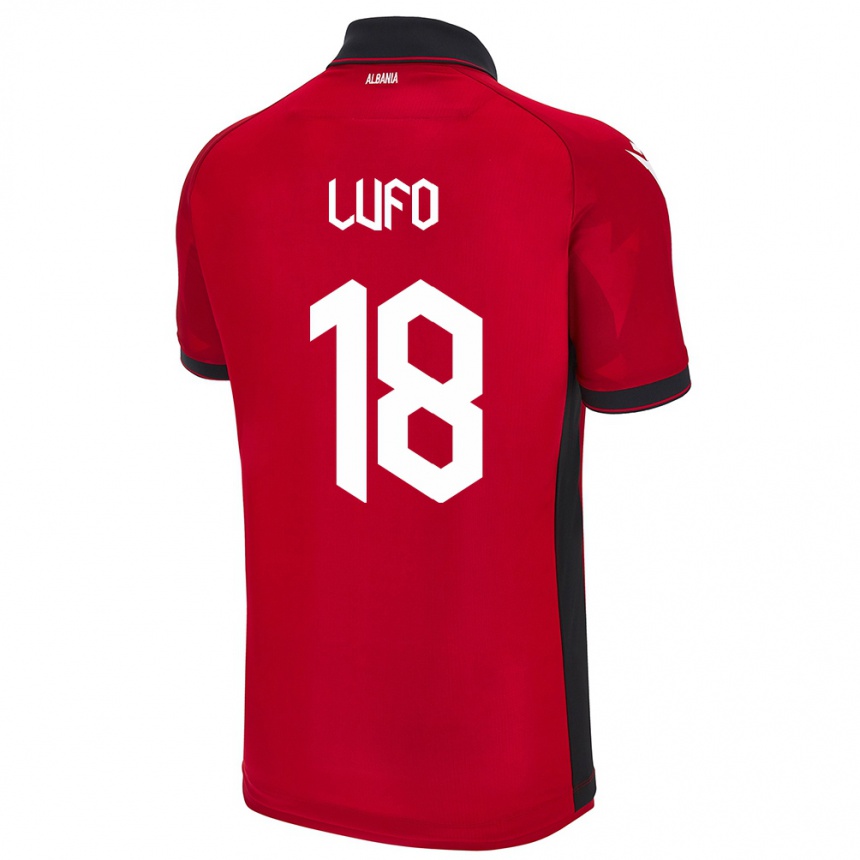 Vaikiškas Albanija Esi Lufo #18 Raudona Namų Marškinėliai 24-26 T-Shirt