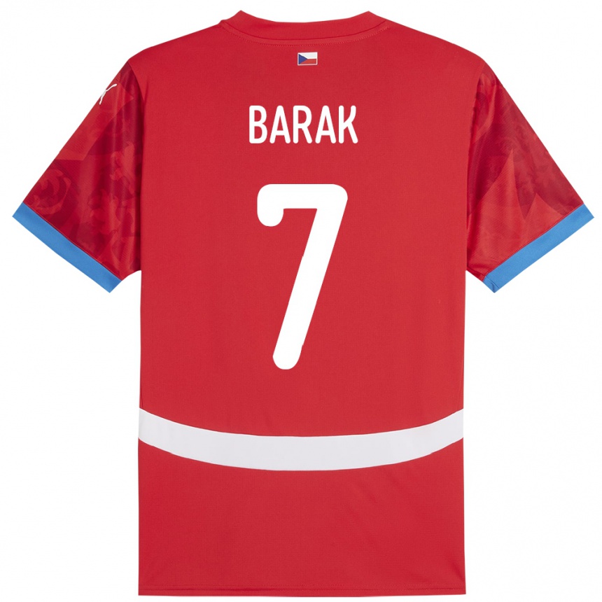 Vaikiškas Čekija Antonín Barák #7 Raudona Namų Marškinėliai 24-26 T-Shirt