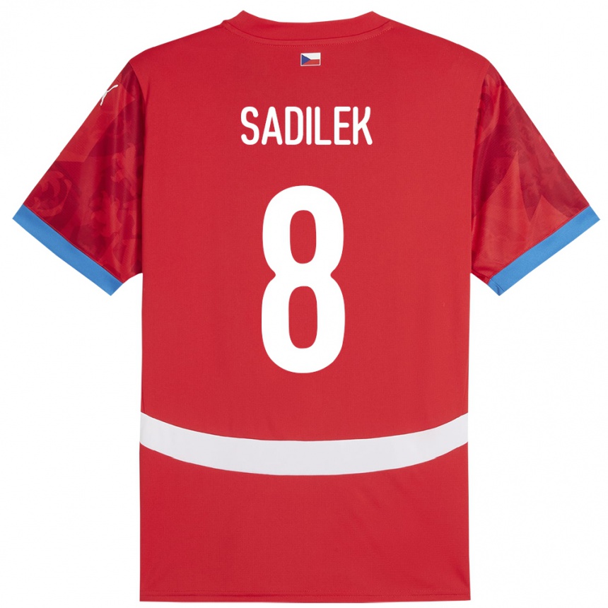 Vaikiškas Čekija Michal Sadílek #8 Raudona Namų Marškinėliai 24-26 T-Shirt