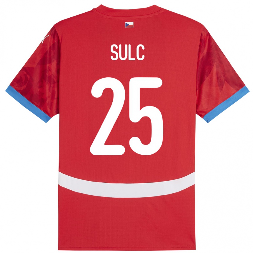 Vaikiškas Čekija Pavel Sulc #25 Raudona Namų Marškinėliai 24-26 T-Shirt