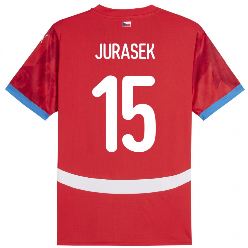 Vaikiškas Čekija David Jurásek #15 Raudona Namų Marškinėliai 24-26 T-Shirt